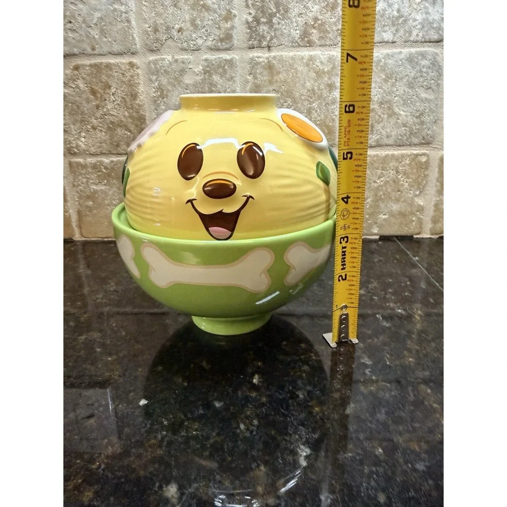 2024 Disney Parks Pluto Munchlings Ramen Bowl‎ Set Stoneware Bones Dog